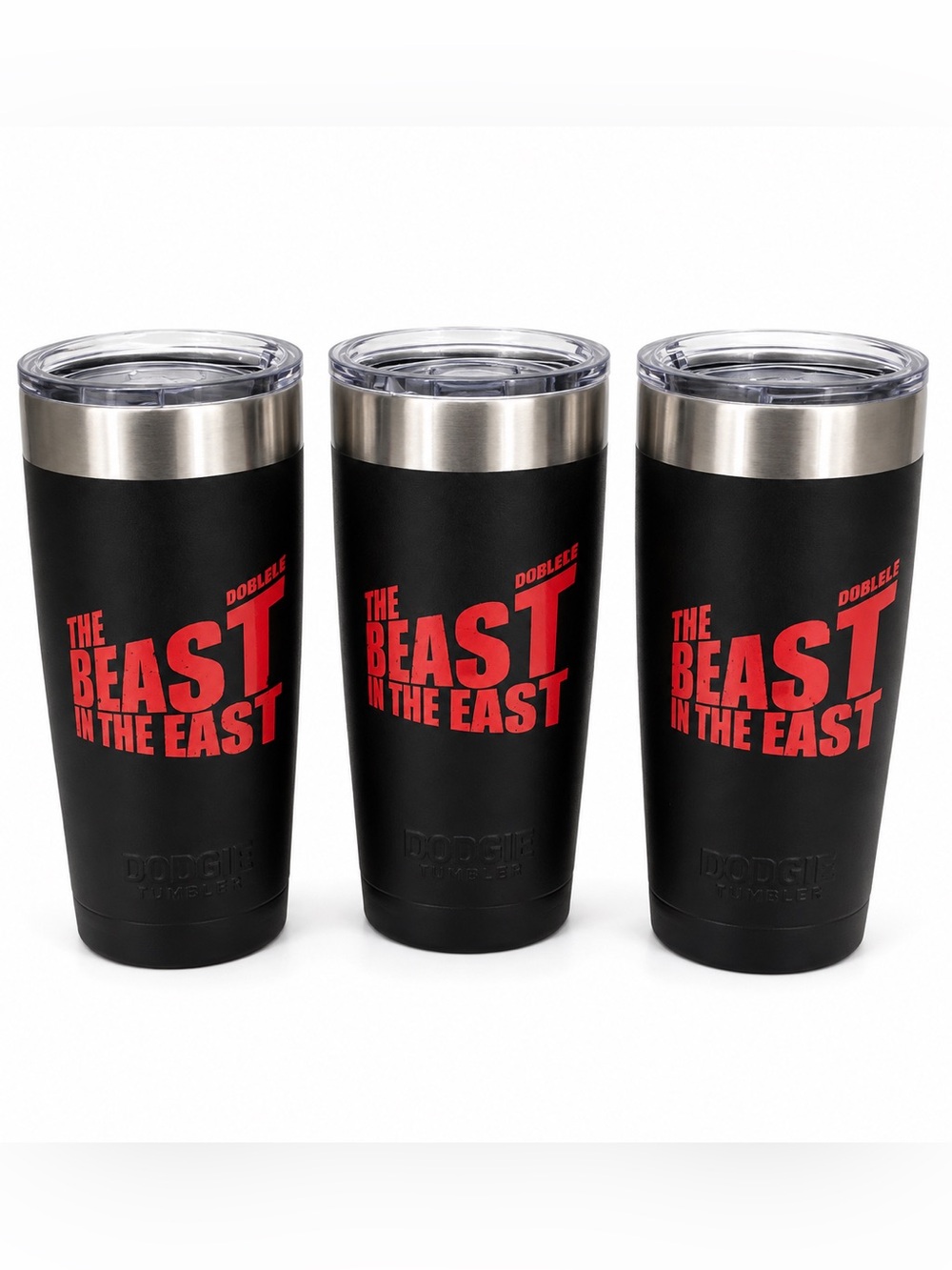 Set of 3 Bison Coolers 20 oz Tumblers Doebler’s “The Beast in the East”